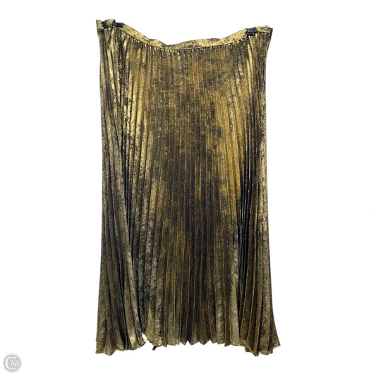 Skirt Midi By Banana Republic In Gold, Size: 12