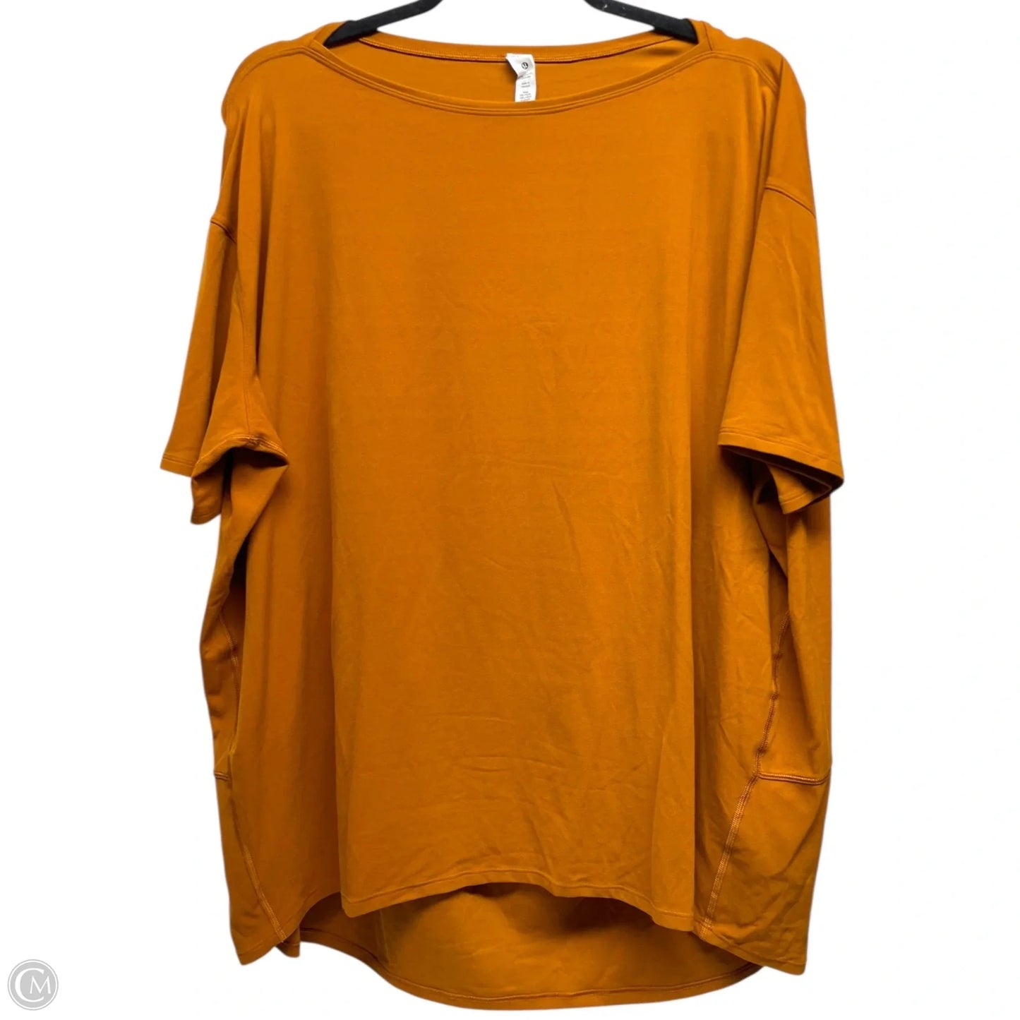 Athletic Top Short Sleeve By Lululemon In Brown, Size: 12