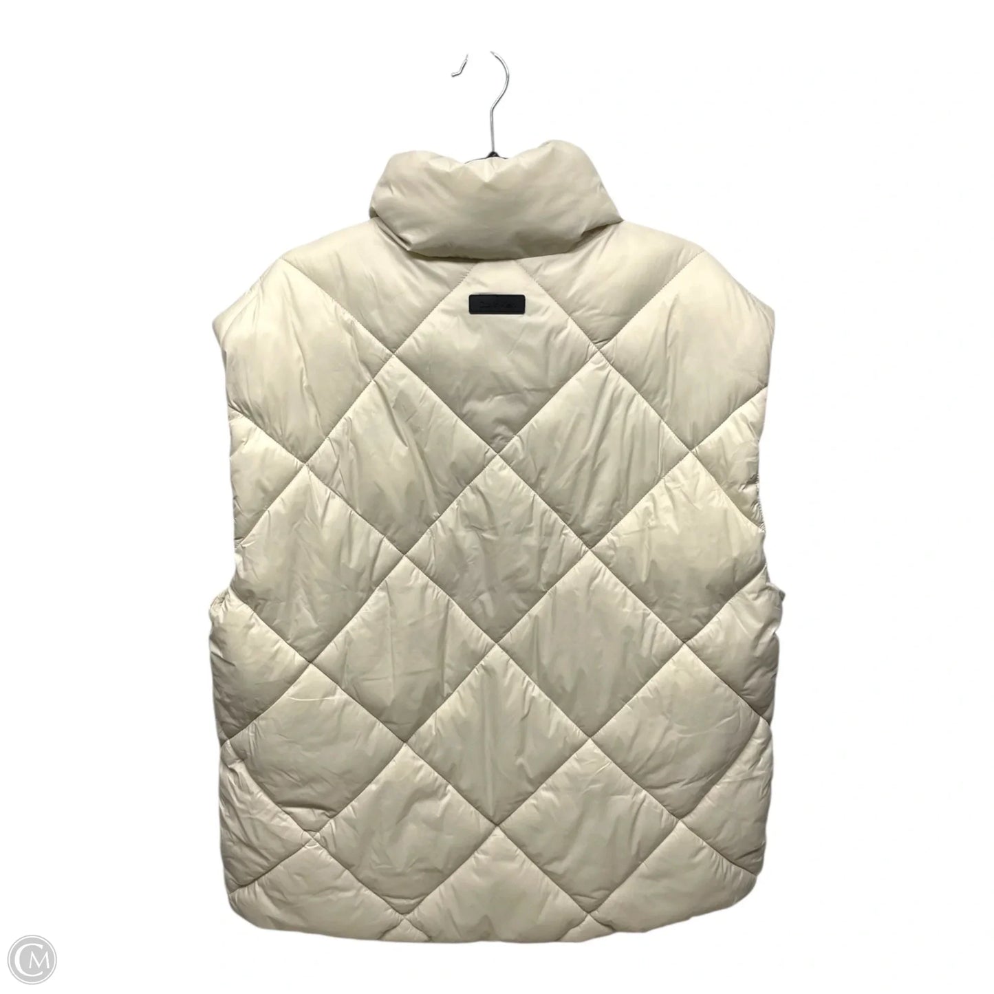Vest Puffer & Quilted By Calvin Klein In Ivory, Size: M