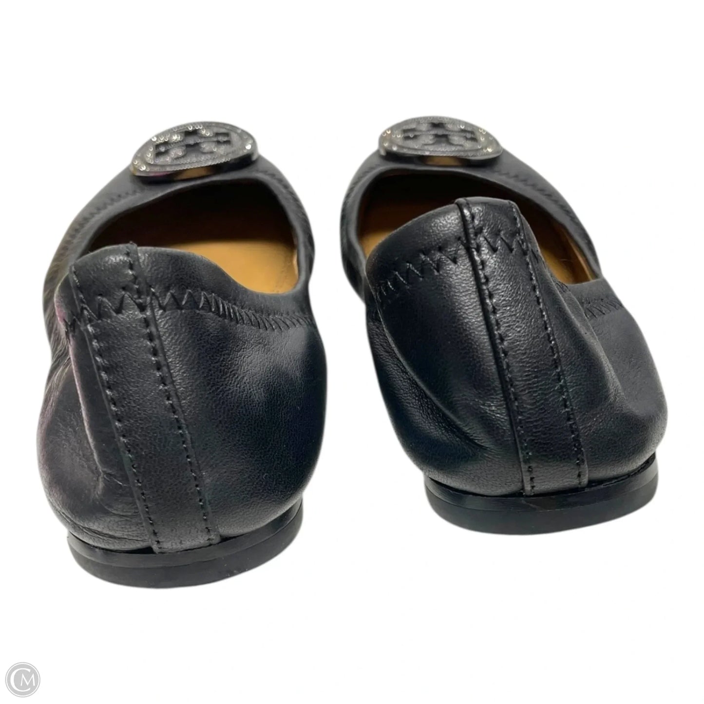 Shoes Designer By Tory Burch In Black & Silver, Size: 5.5