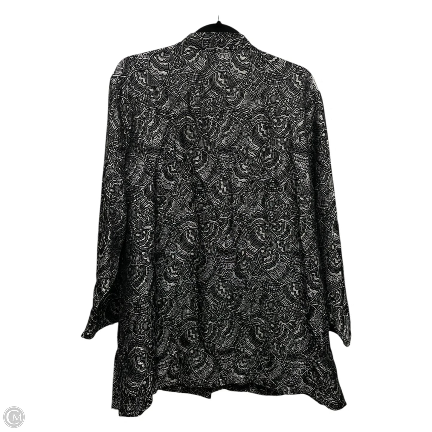 Blazer By Chicos In Black & White, Size: Xl