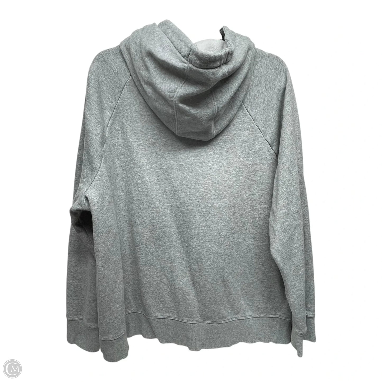 Athletic Sweatshirt Hoodie By Under Armour In Grey & Pink, Size: Xxl