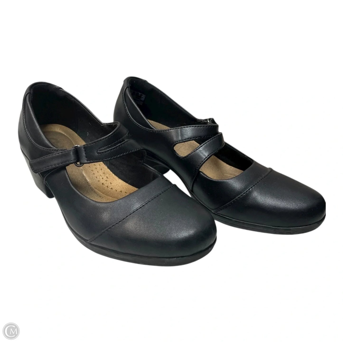 Shoes Heels Block By Clarks In Black, Size: 6.5