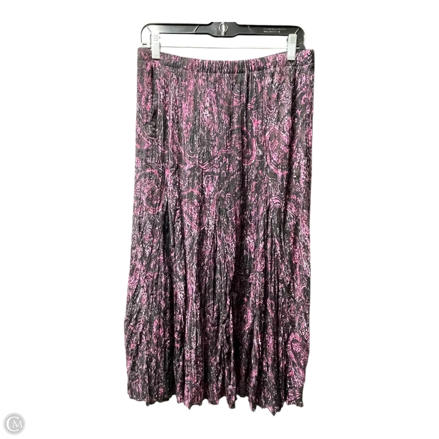 Dress Casual Midi By Chicos In Black & Purple, Size: M