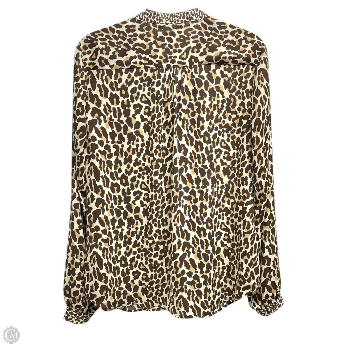 Top Long Sleeve By Banana Republic In Animal Print, Size: M