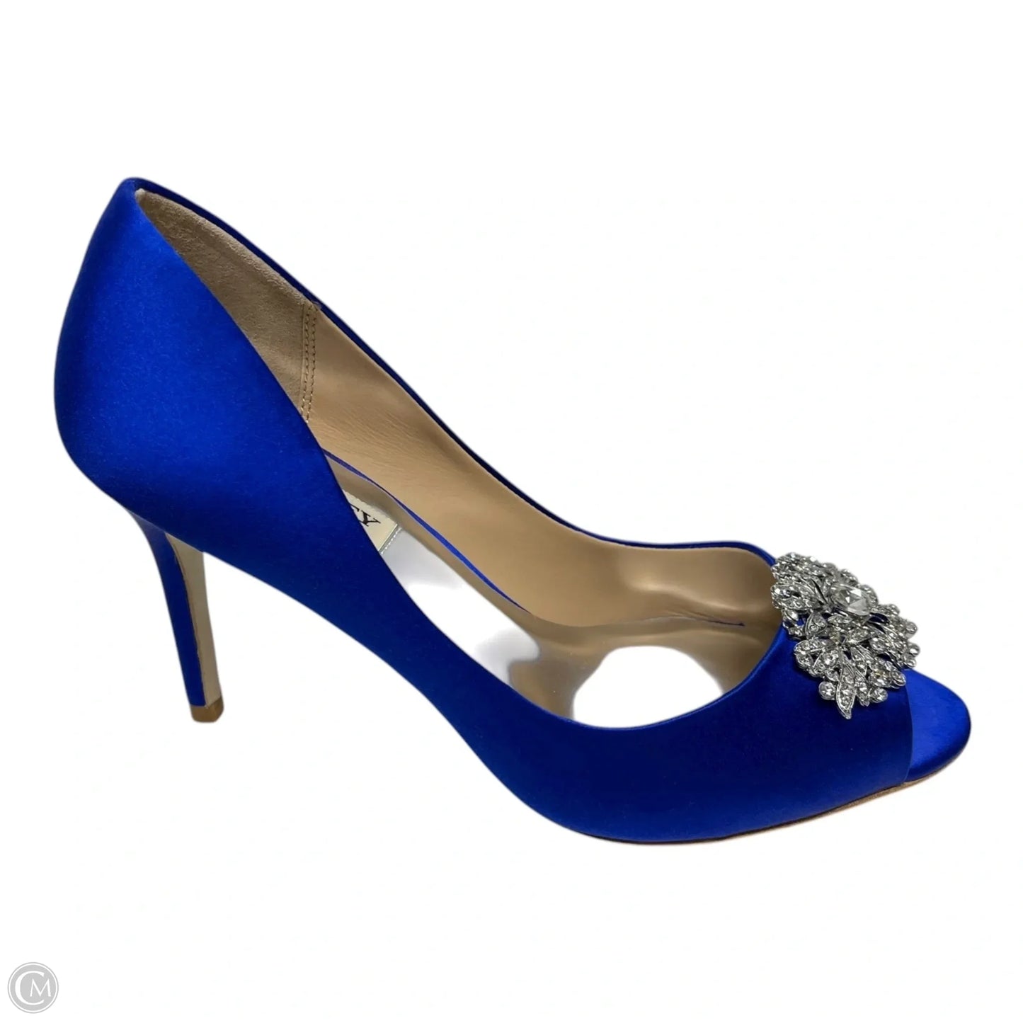 Shoes Heels Stiletto By Badgley Mischka In Blue & Silver, Size: 6.5