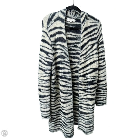 Cardigan By Loft In Zebra Print, Size: L
