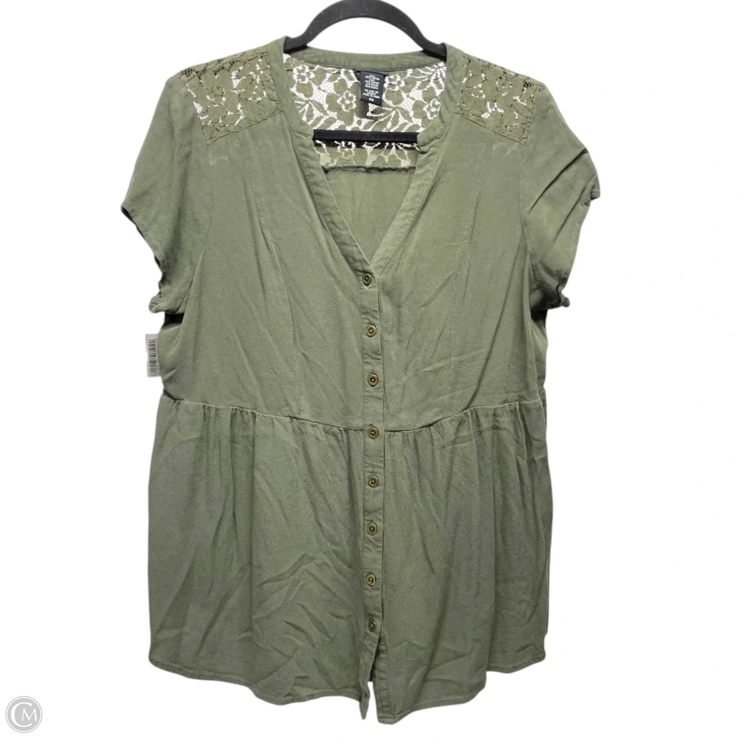 Top Short Sleeve By Torrid In Green, Size: M