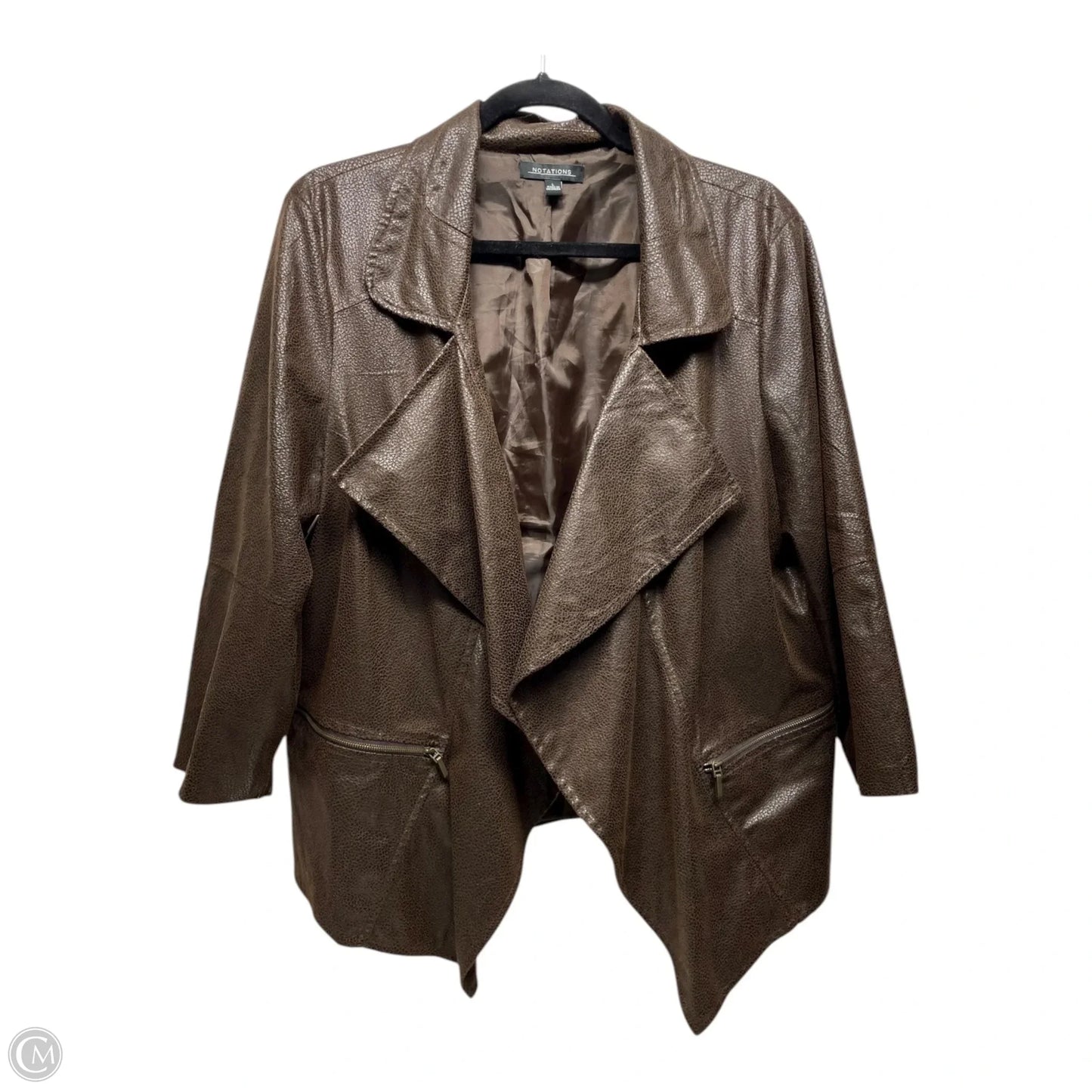 Blazer By Notations In Brown, Size: L