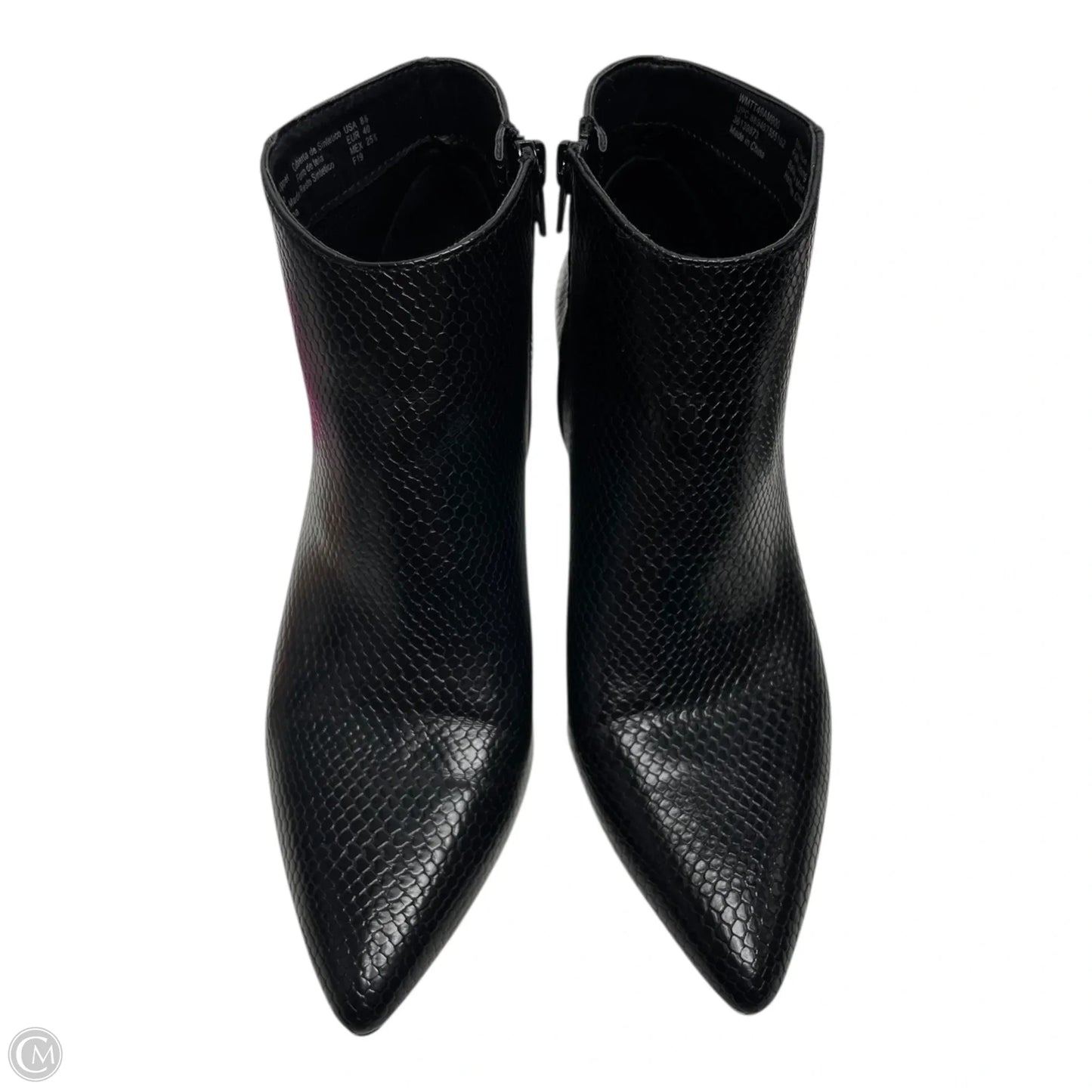 Boots Ankle Heels By Time And Tru In Black, Size: 8.5