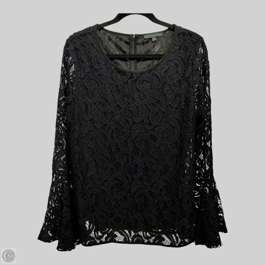 Blouse Long Sleeve By Adrianna Papell In Black, Size: Xl