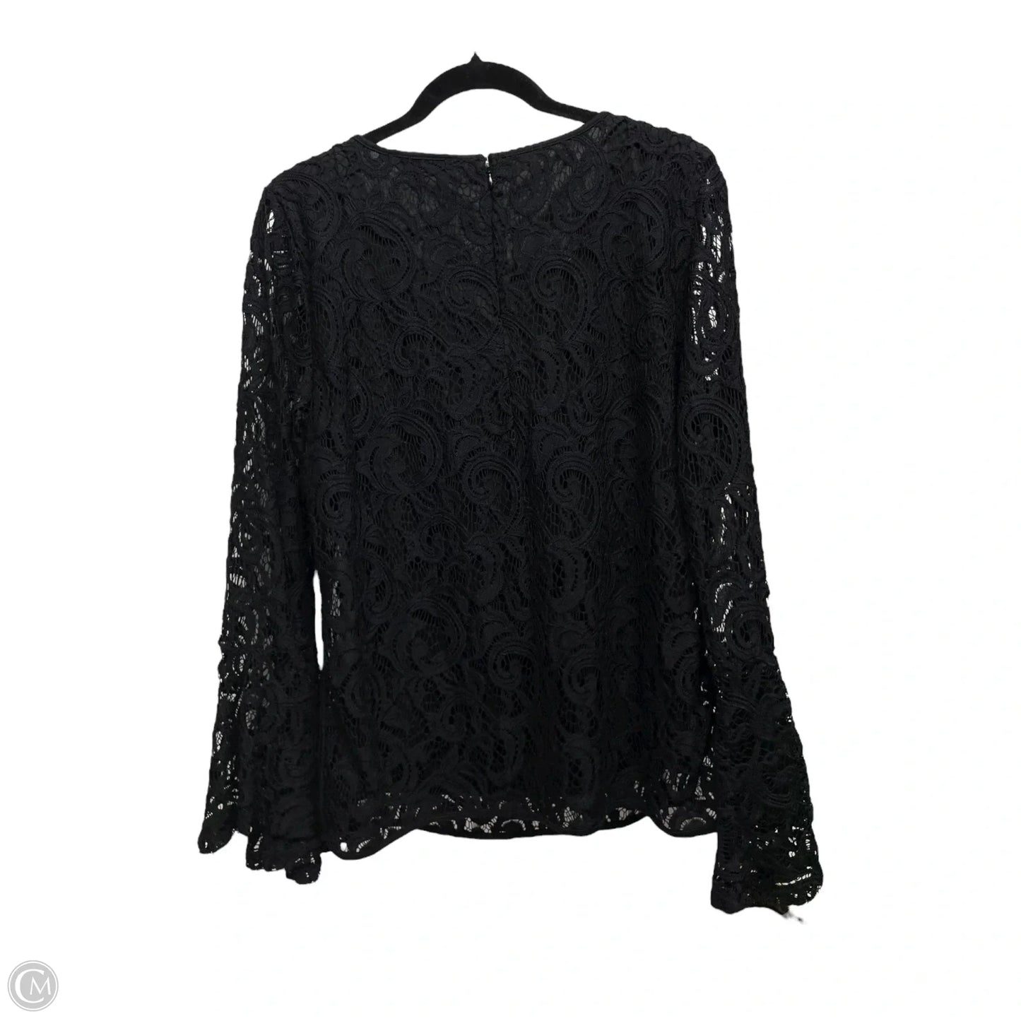 Blouse Long Sleeve By Adrianna Papell In Black, Size: Xl