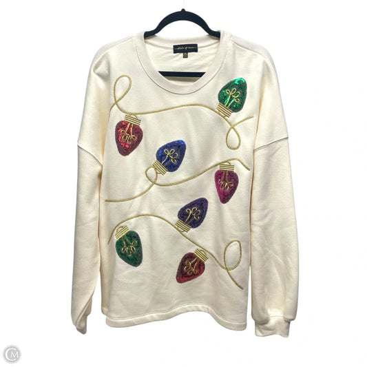 Sweatshirt Crewneck By State Of Mine In Cream, Size: Xxl