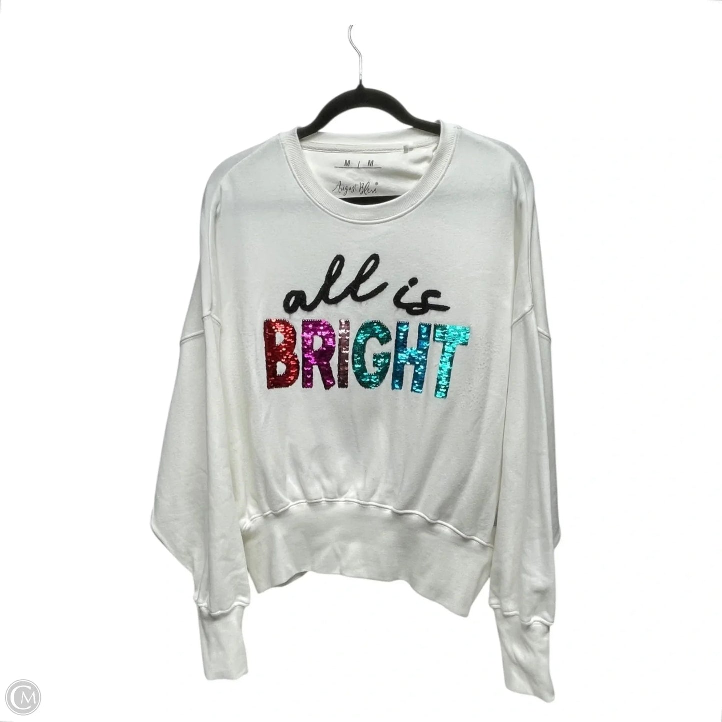 Sweatshirt Crewneck By AUGUST BLEU In White, Size: M