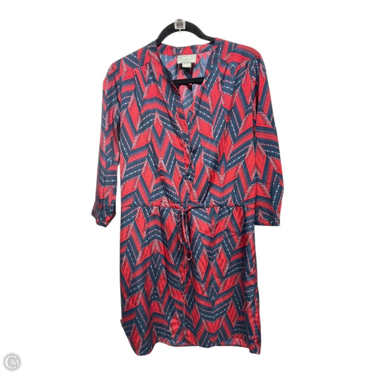 Dress Casual Short By Maeve In Blue & Red, Size: Xs