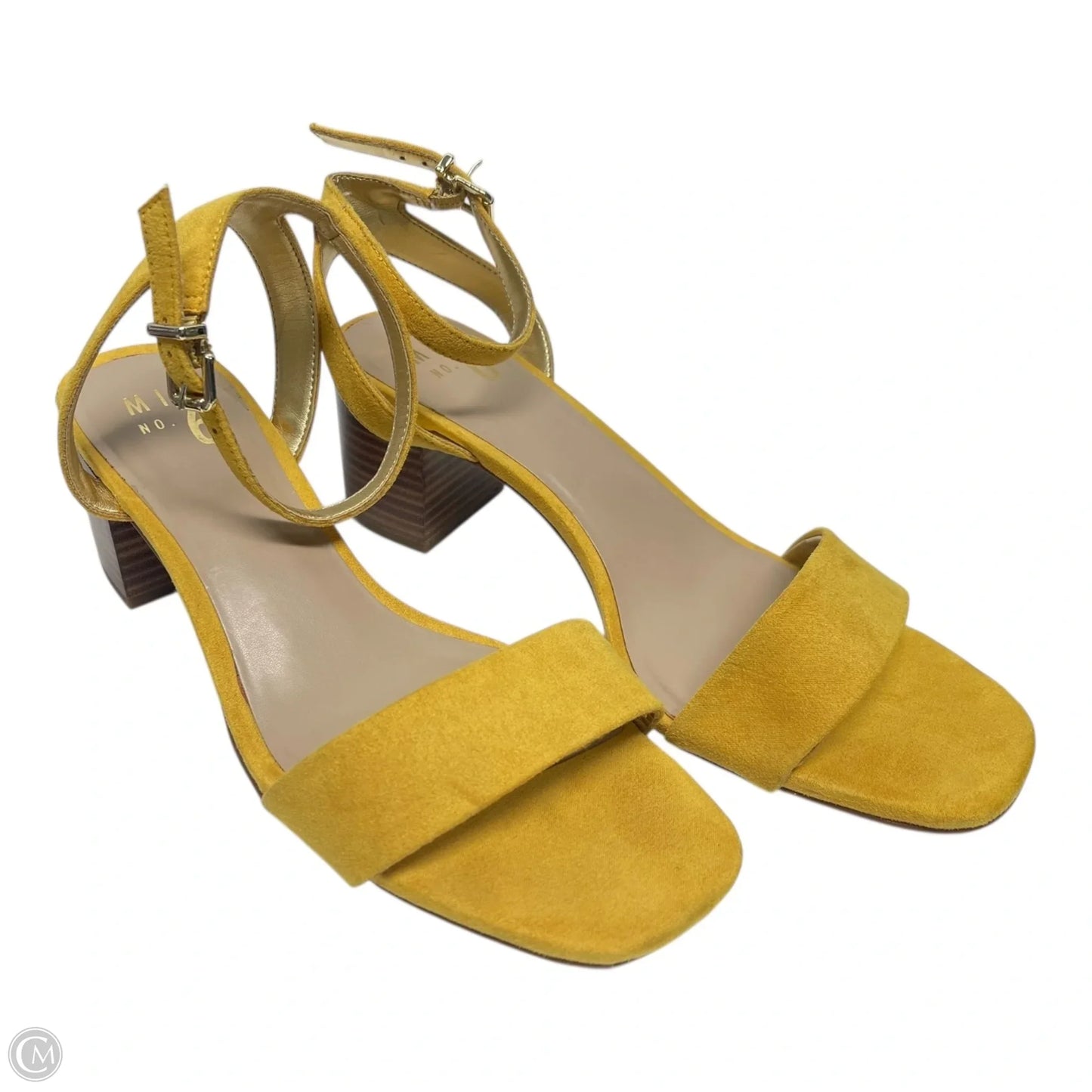 Shoes Heels Block By Mix No 6 In Yellow, Size: 8.5