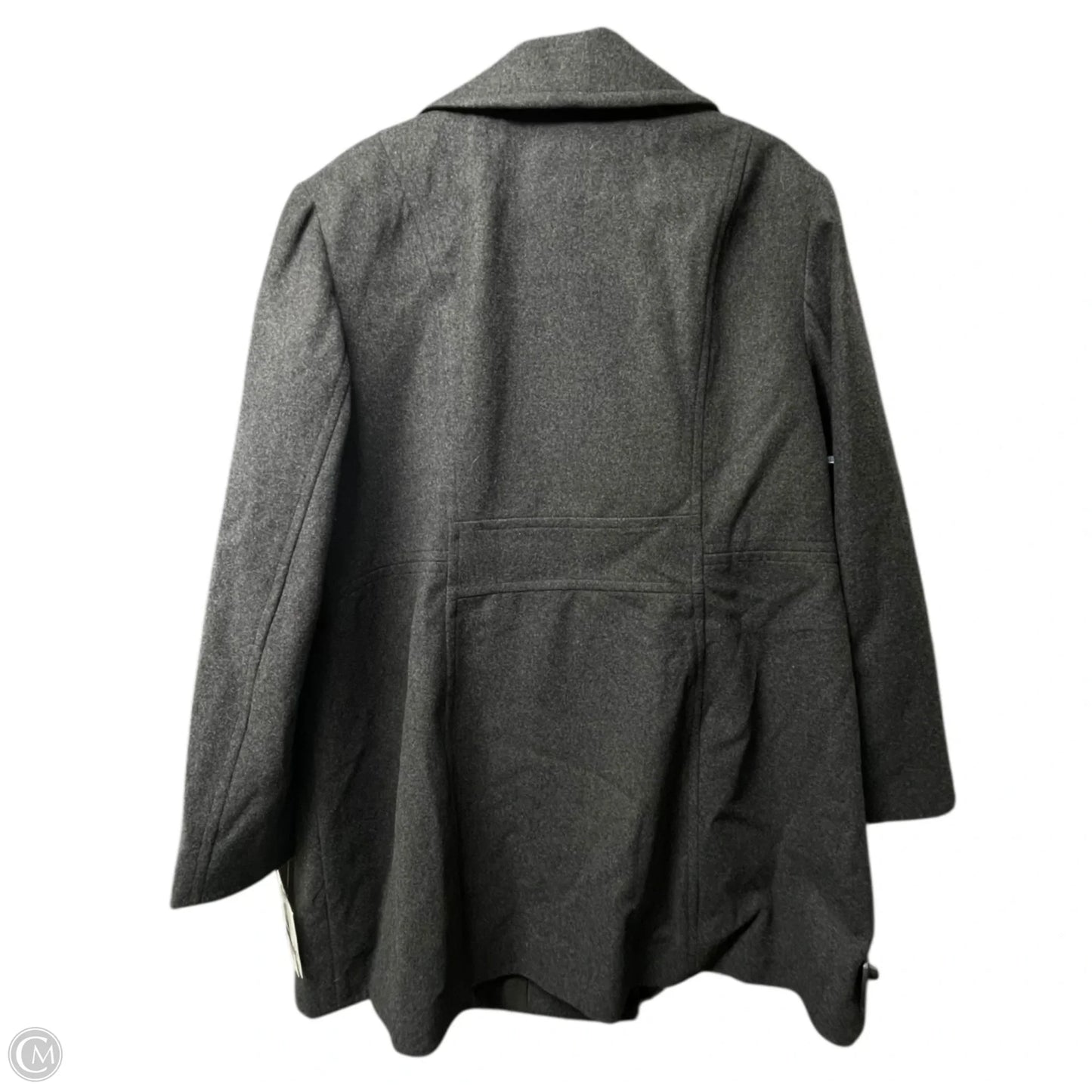 Coat Peacoat By Anne Klein In Grey, Size: 2x