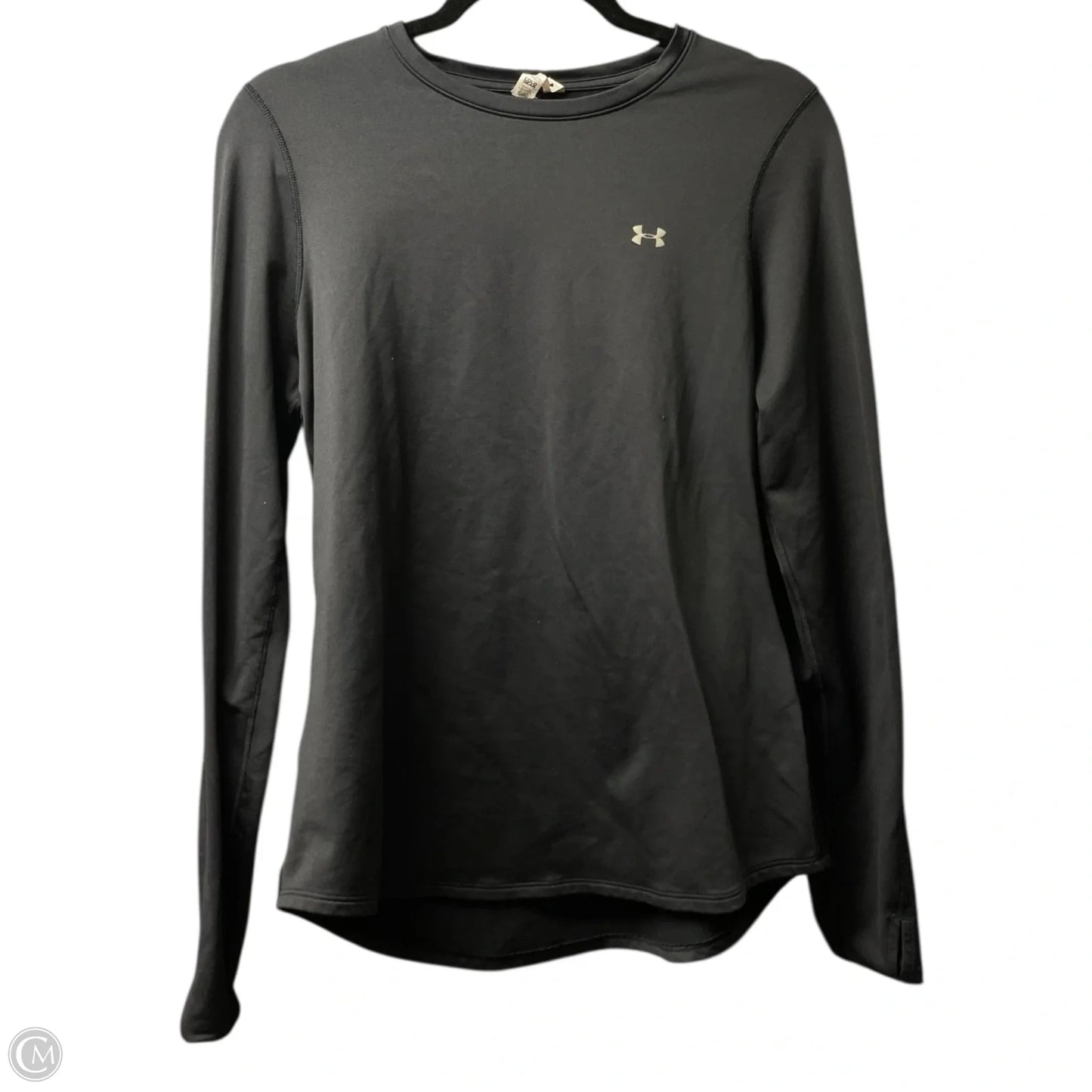 Athletic Top Long Sleeve Crewneck By Under Armour In Black, Size: L