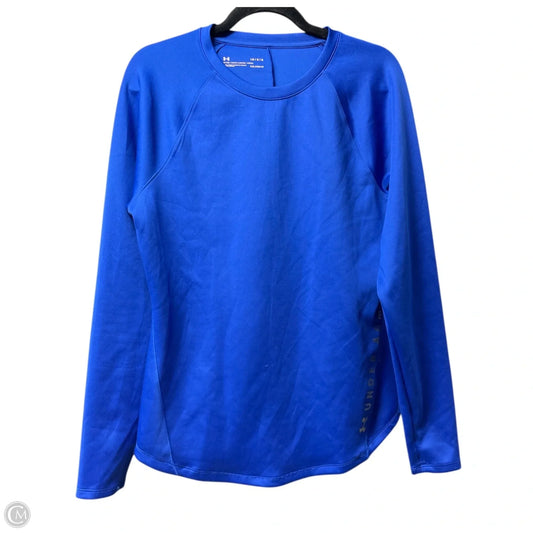 Athletic Top Long Sleeve Crewneck By Under Armour In Blue, Size: L
