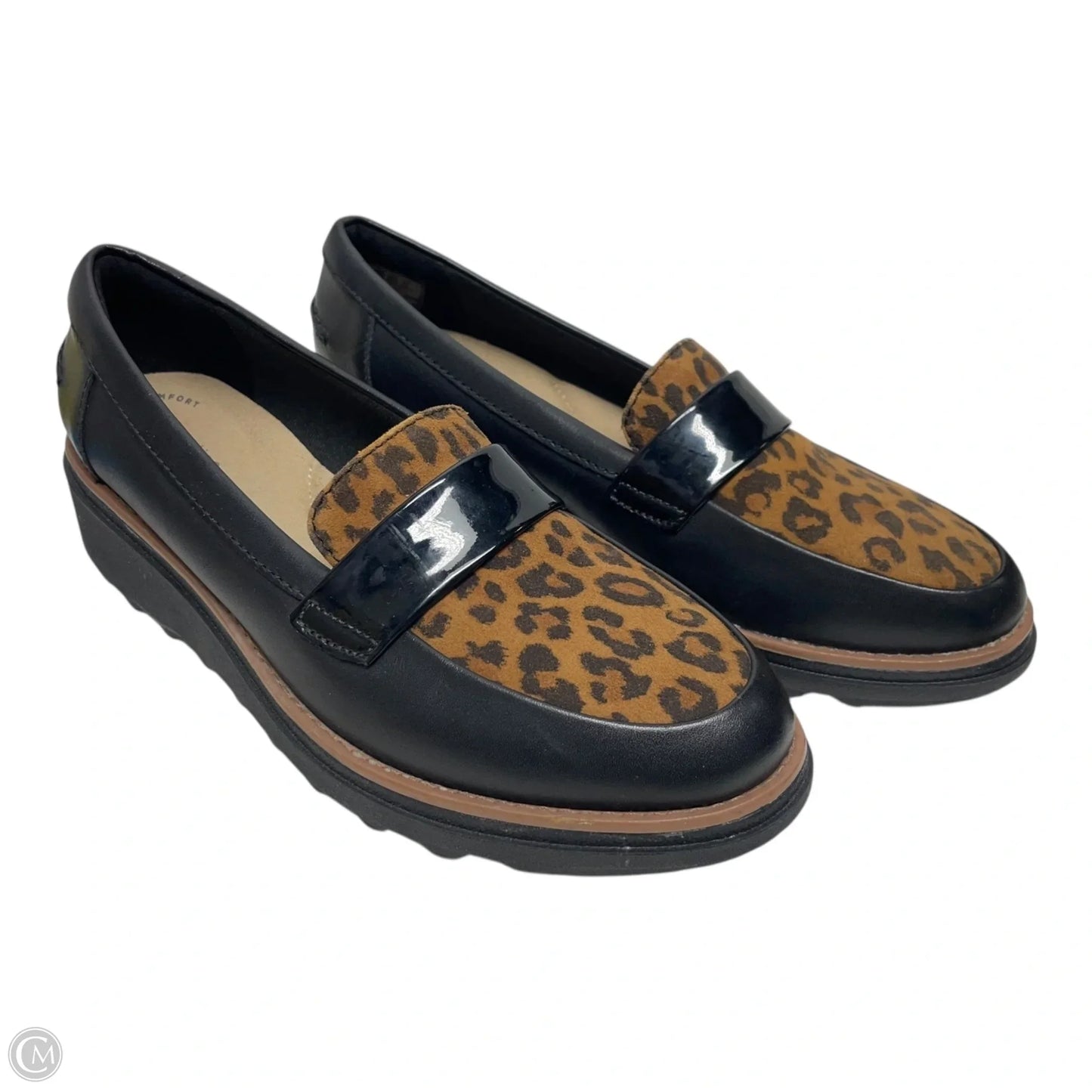 Shoes Flats By Clarks In Animal Print, Size: 6