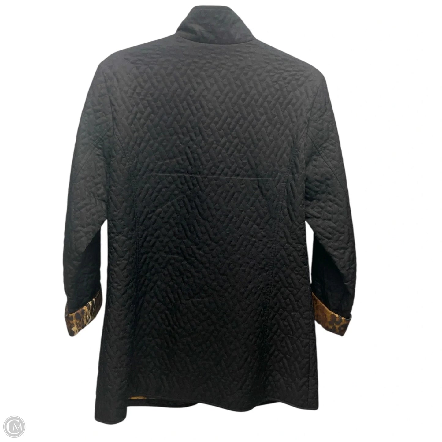 Jacket Puffer & Quilted By Dana Buchman In Black, Size: L