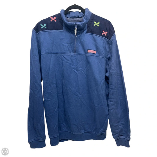 Sweatshirt Collar By Vineyard Vines In Blue, Size: L
