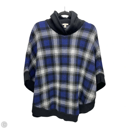 Poncho By Talbots In Plaid Pattern, Size: M