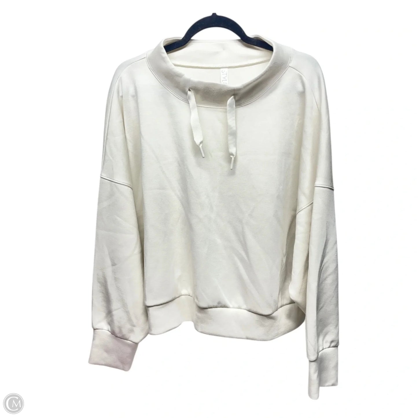 Sweatshirt Collar By Stylus In Ivory, Size: 1x