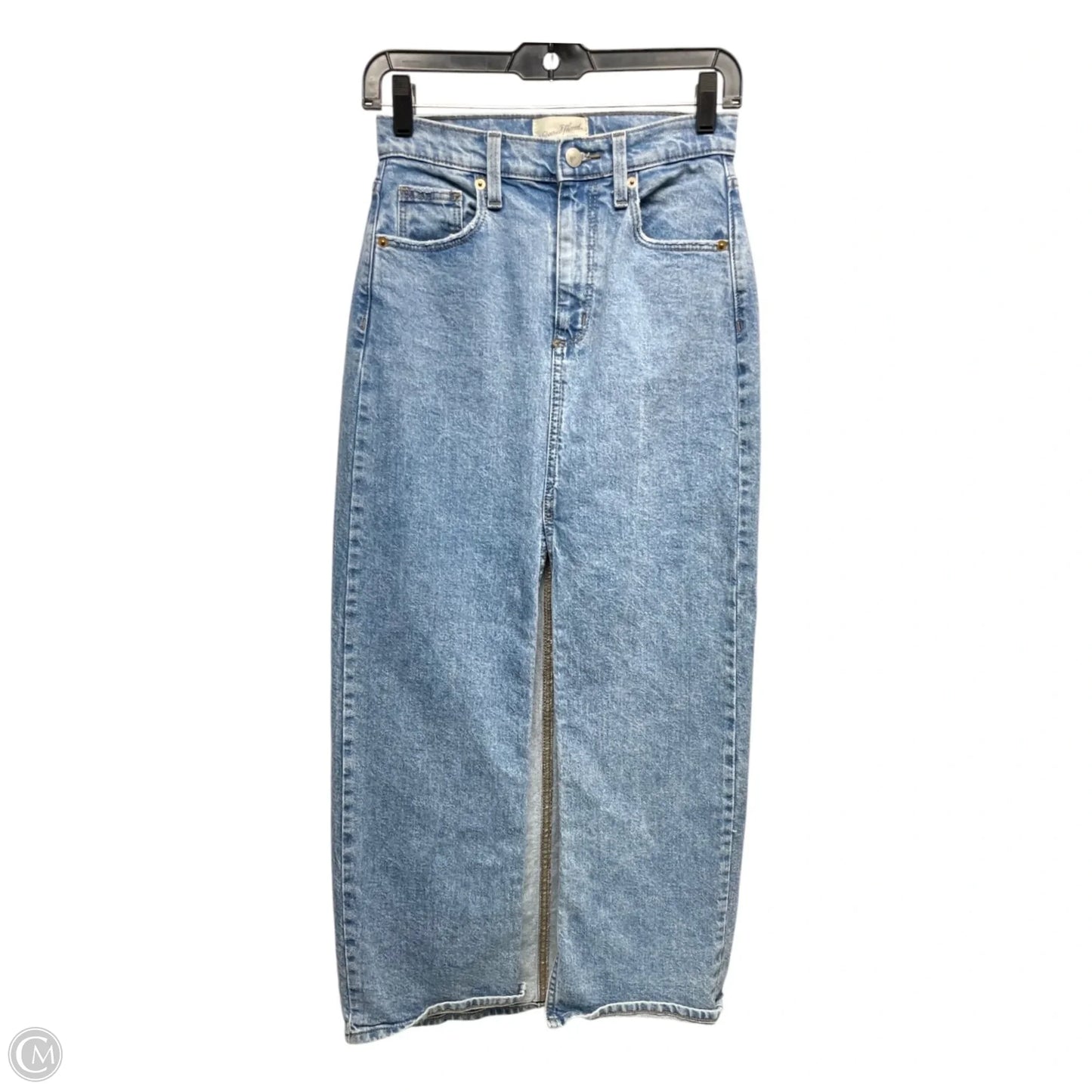 Skirt Maxi By Universal Thread In Blue Denim, Size: 0