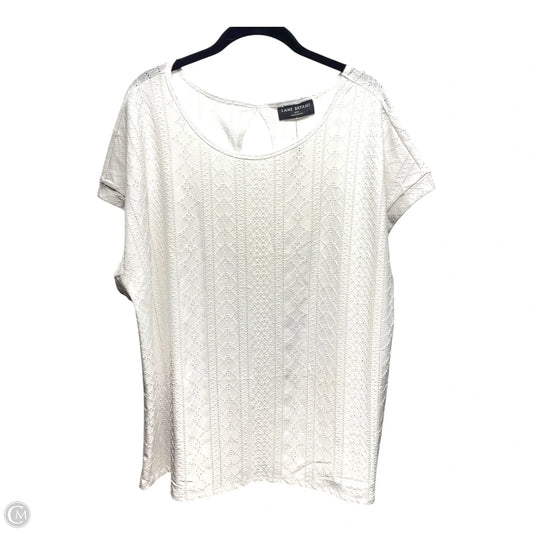 Top Short Sleeve By Lane Bryant In White, Size: 2x