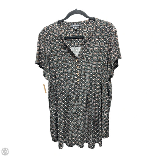 Top Short Sleeve By Roz And Ali In Floral Print, Size: 2x