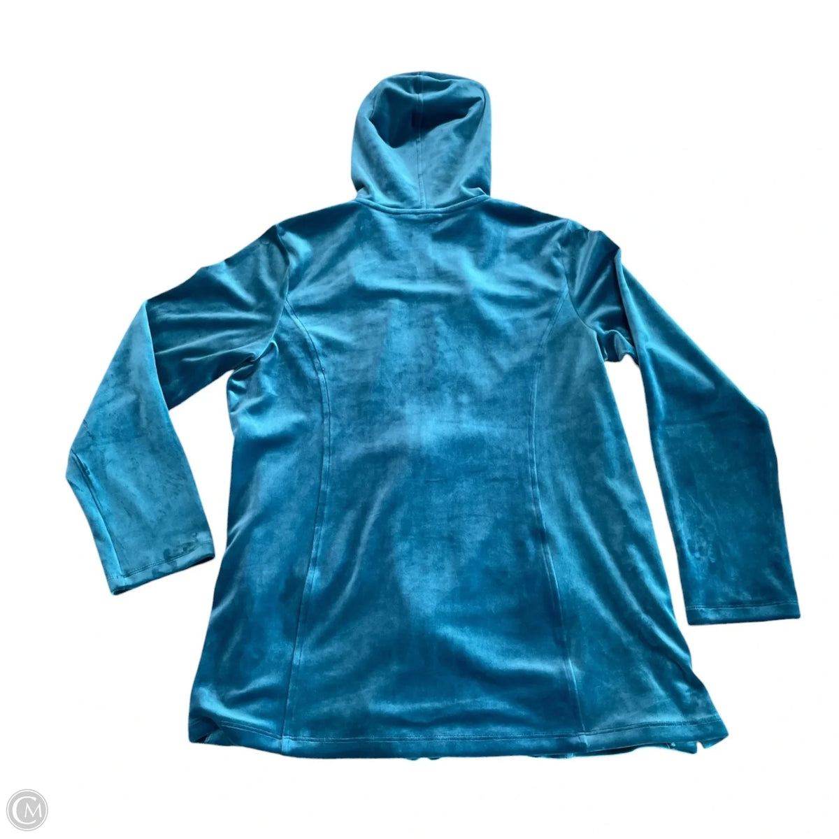 Athletic Jacket By Chicos In Teal, Size: M
