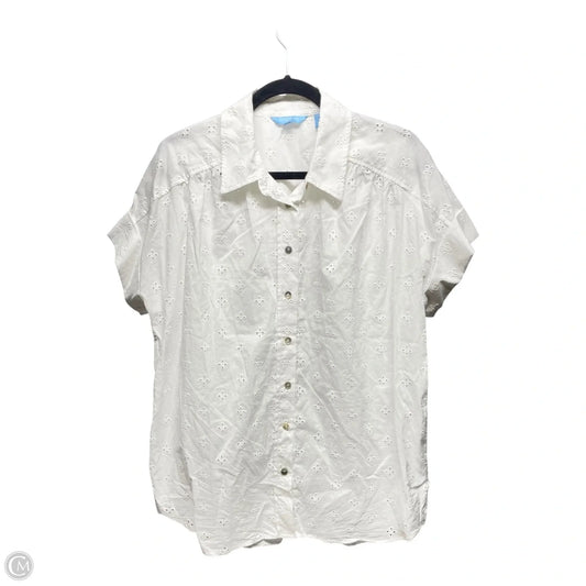 Top Short Sleeve By Draper James In White, Size: M