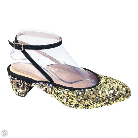 Shoes Heels Block By J. Crew In Gold & Silver, Size: 8