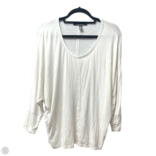 Top Long Sleeve By White House Black Market In Ivory, Size: S