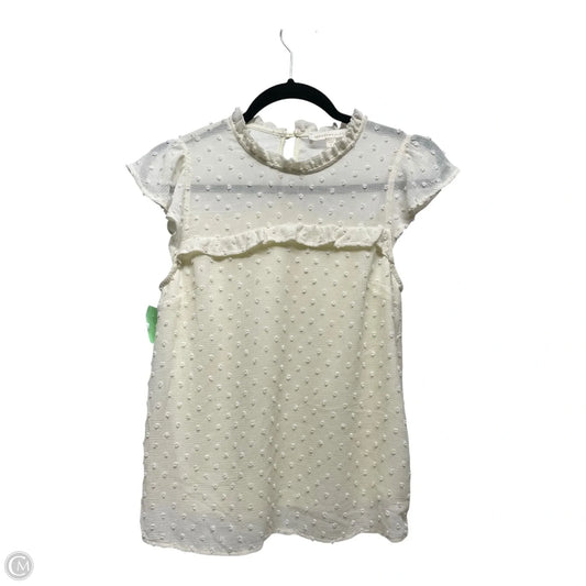 Top Short Sleeve By Monteau In Cream, Size: S