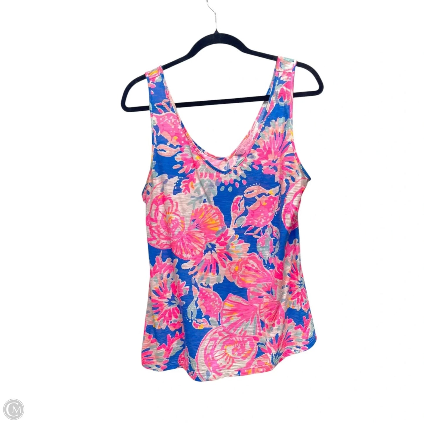 Blouse Designer By Lilly Pulitzer In Green & Pink, Size: M