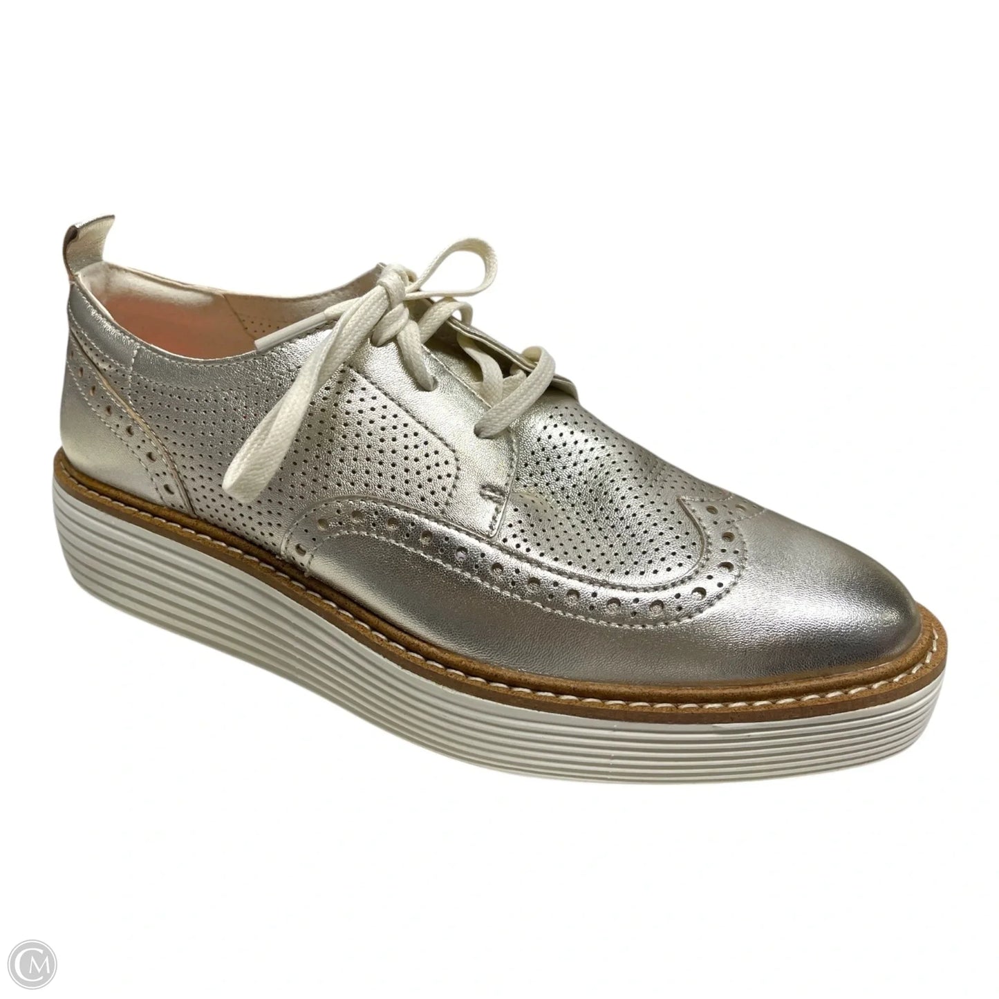 Shoes Heels Platform By Cole-haan In Silver, Size: 7