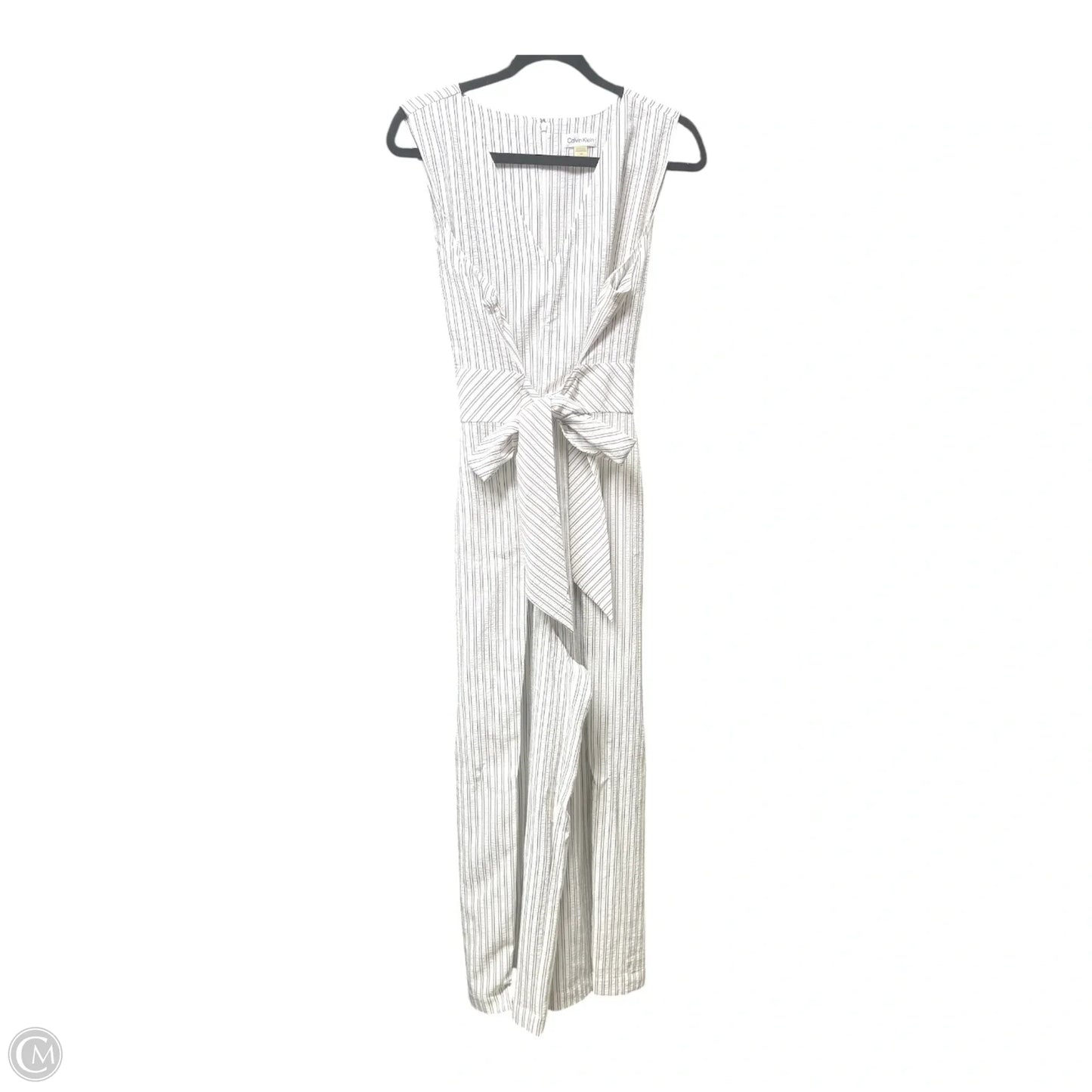 Jumpsuit By Calvin Klein In Striped Pattern, Size: 14