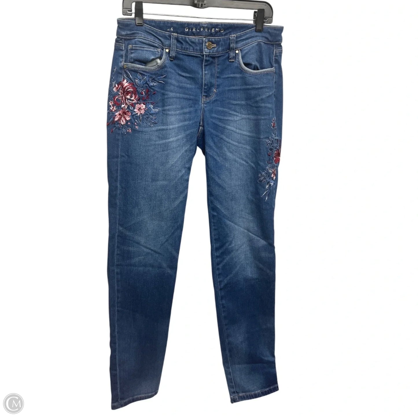 Jeans Boyfriend By White House Black Market In Floral Print, Size: 4