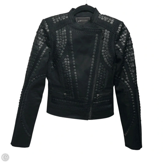 Jacket Moto By Bcbgmaxazria In Black, Size: Xxs