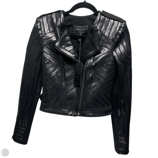 Jacket Moto By Bcbgmaxazria In Black, Size: Xs