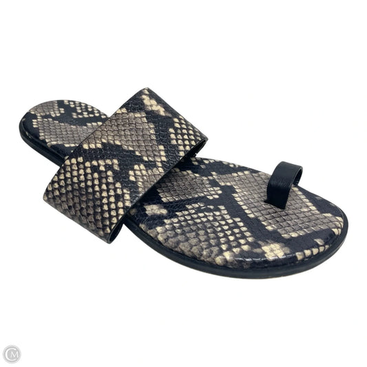 Sandals Flats By Michael By Michael Kors In Snakeskin Print, Size: 7