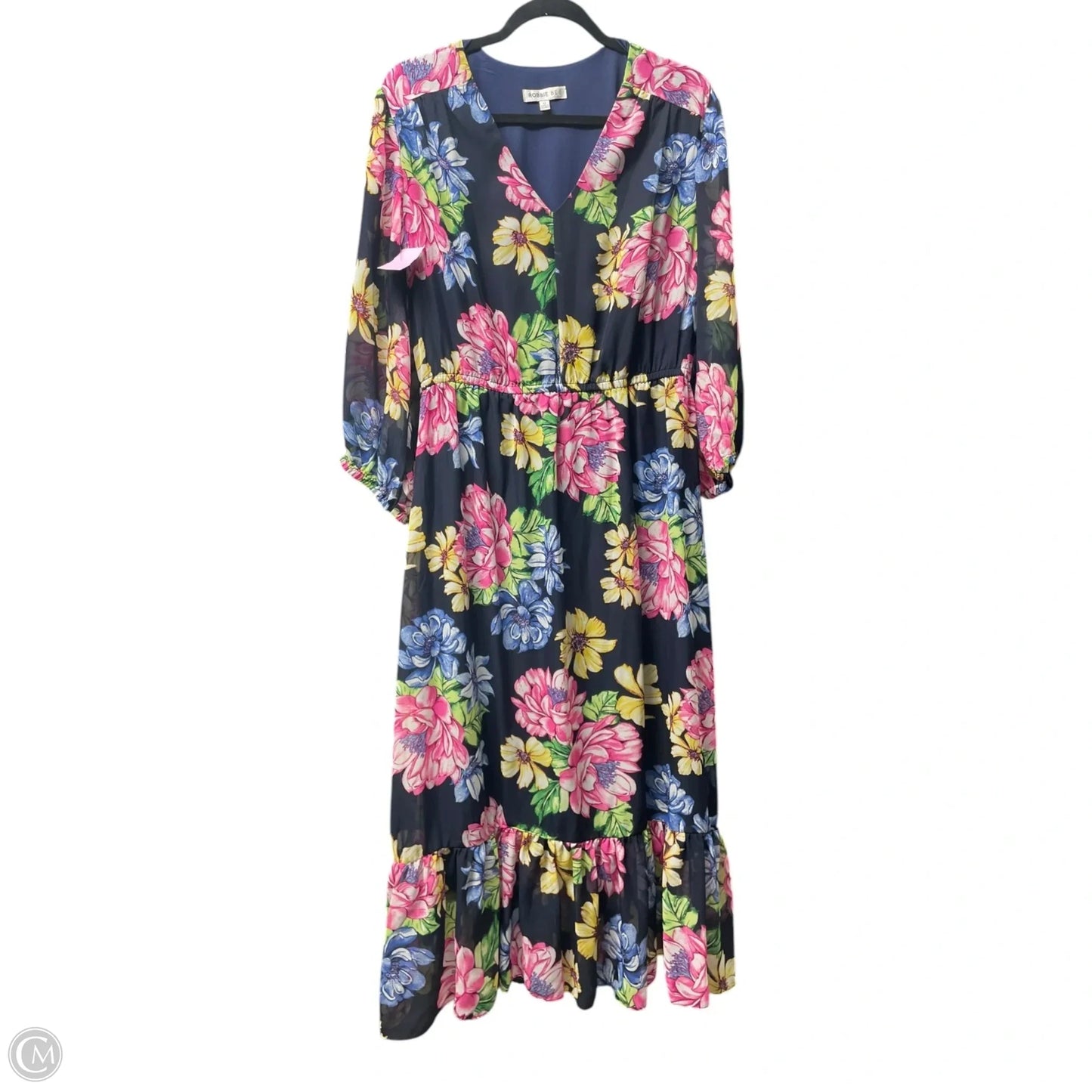 Dress Casual Maxi By Robbie Bee In Floral Print, Size: 12