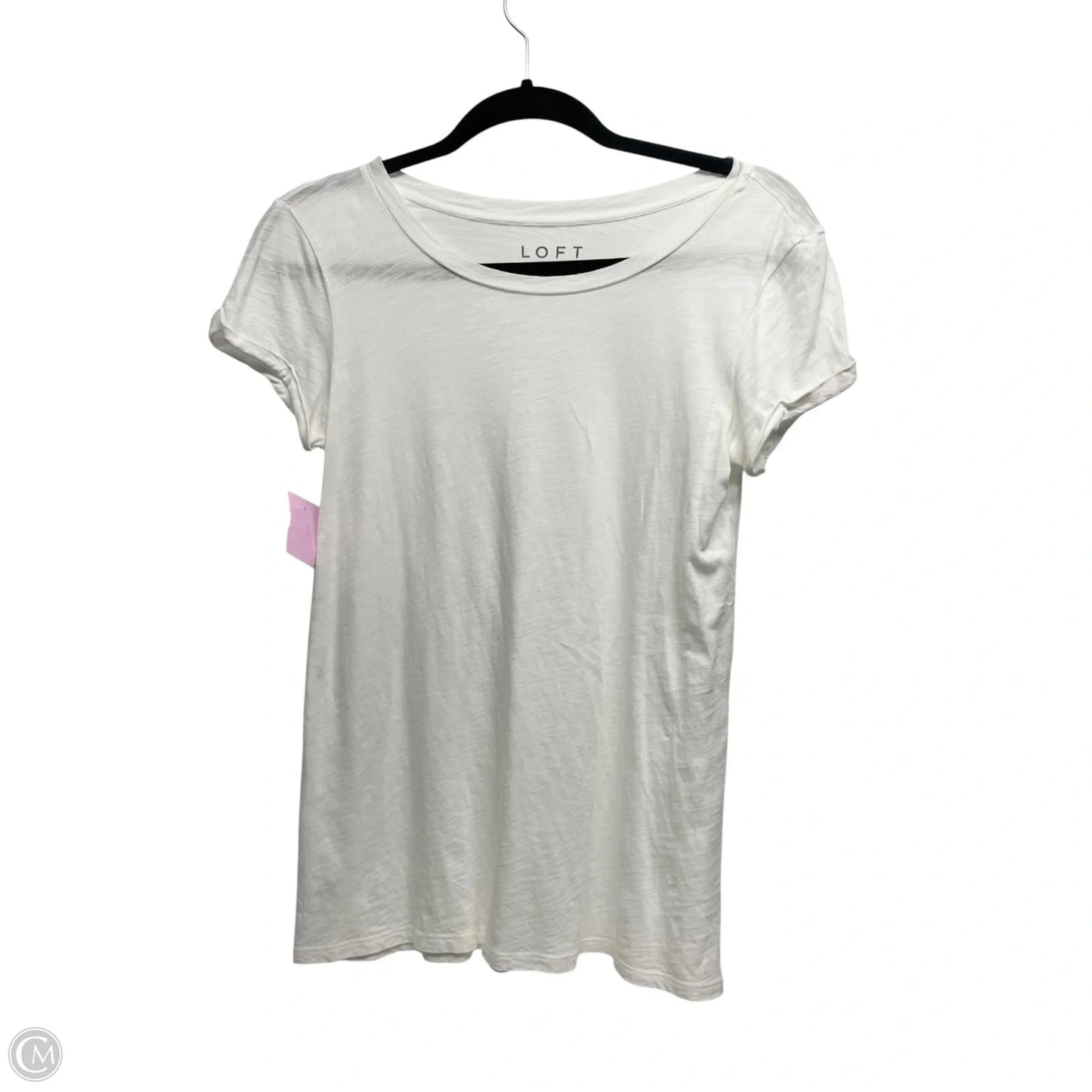 Top Short Sleeve Basic By Loft In White, Size: Xs