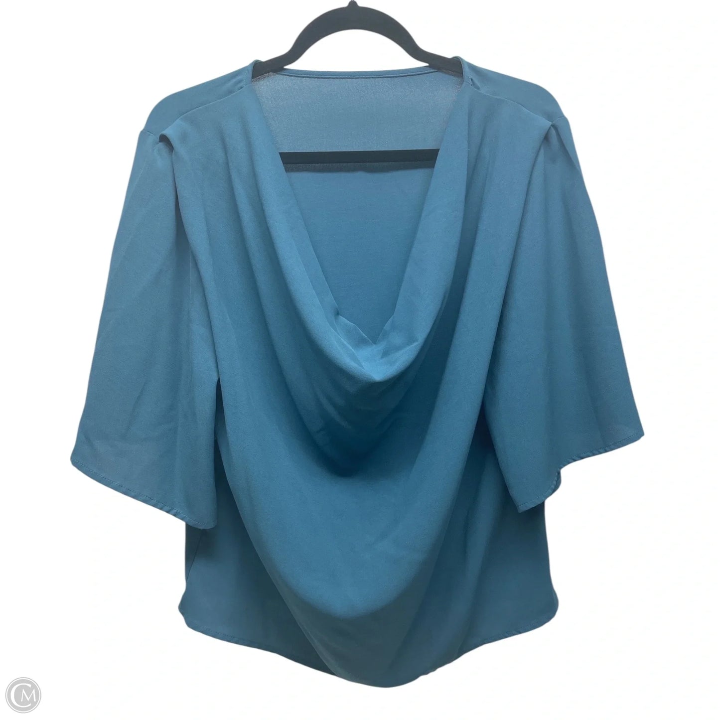Blouse Short Sleeve By Clothes Mentor In Blue, Size: M
