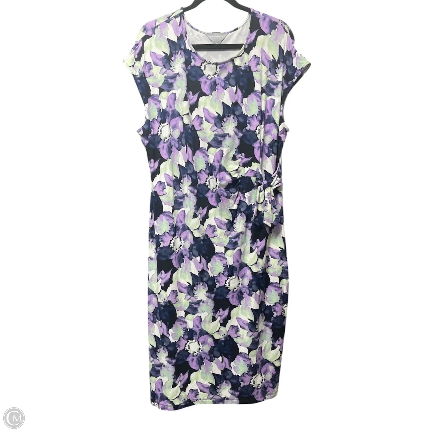 Dress Casual Short By Liz Claiborne In Floral Print, Size: Xl