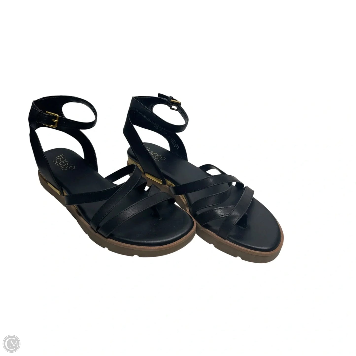 Sandals Flats By Franco Sarto In Black, Size: 7.5