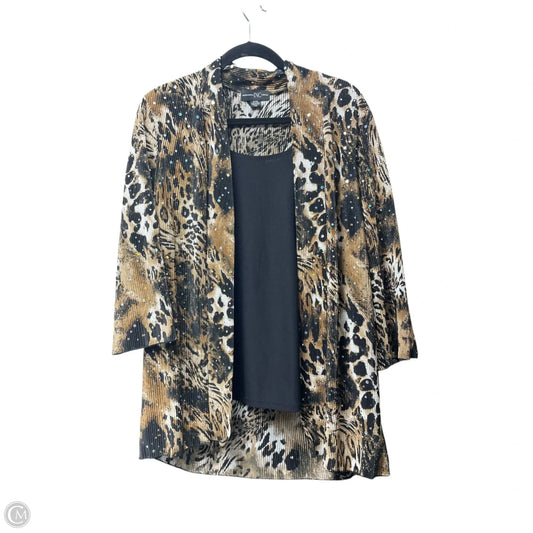 Cardigan By Inc In Animal Print, Size: Xl