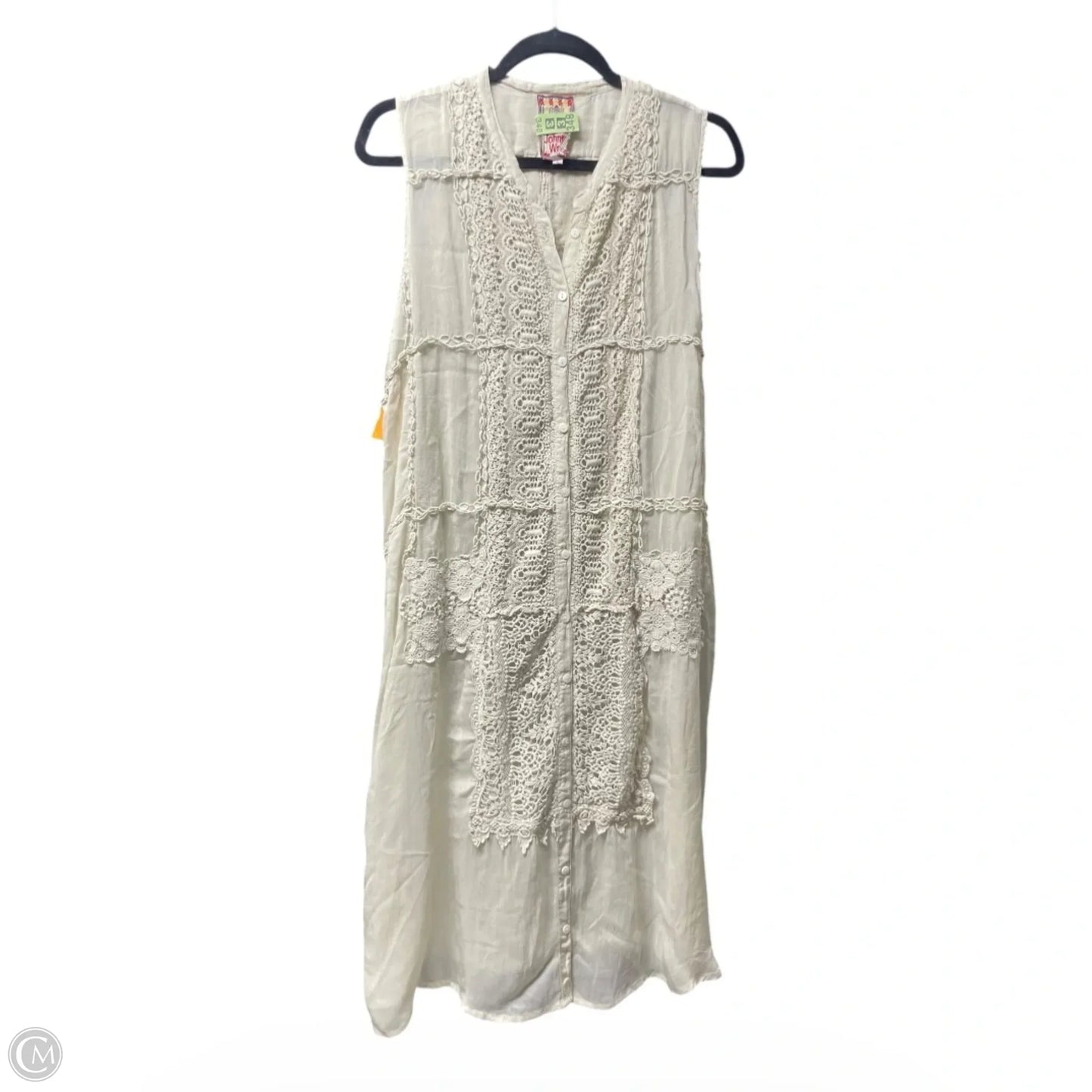 Dress Designer By Johnny Was In Beige, Size: L